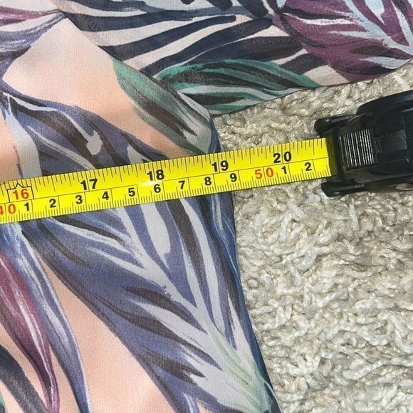 SHOW ME YOUR MUMU DONNA MICHELLE TUNIC IN PALM Women’s Size Small Peach Tropical - Picture 8 of 12